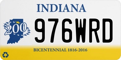 IN license plate 976WRD