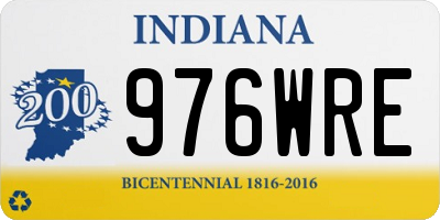 IN license plate 976WRE