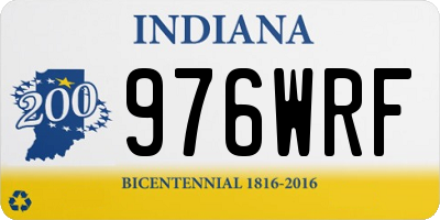 IN license plate 976WRF