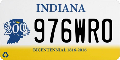 IN license plate 976WRO