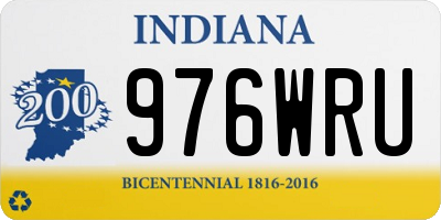 IN license plate 976WRU