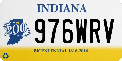 IN license plate 976WRV