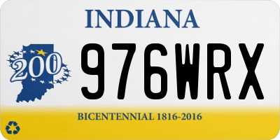 IN license plate 976WRX