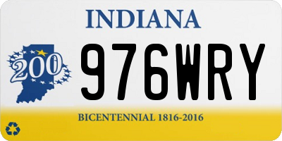 IN license plate 976WRY