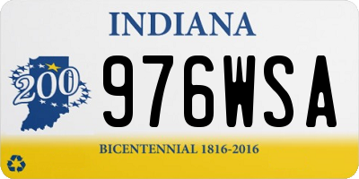 IN license plate 976WSA