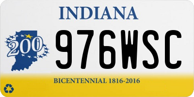 IN license plate 976WSC