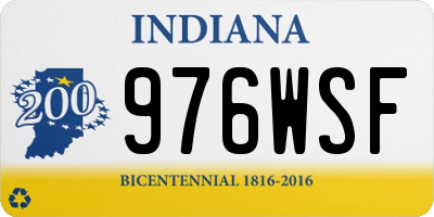 IN license plate 976WSF