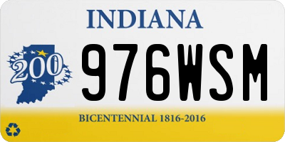 IN license plate 976WSM