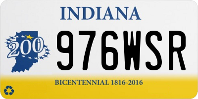IN license plate 976WSR