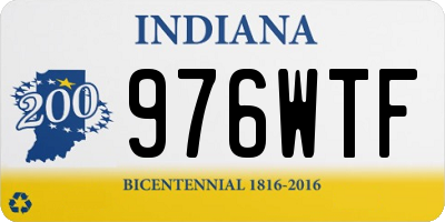 IN license plate 976WTF
