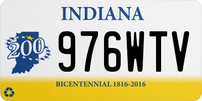 IN license plate 976WTV