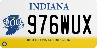 IN license plate 976WUX