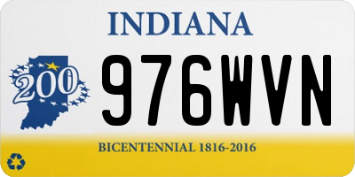 IN license plate 976WVN