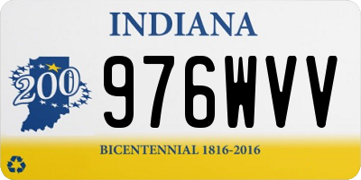 IN license plate 976WVV