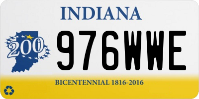 IN license plate 976WWE