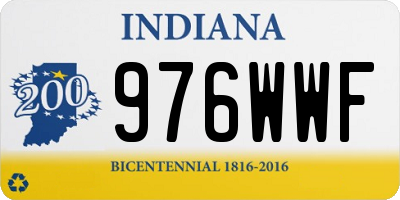 IN license plate 976WWF