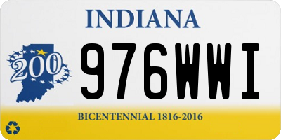IN license plate 976WWI