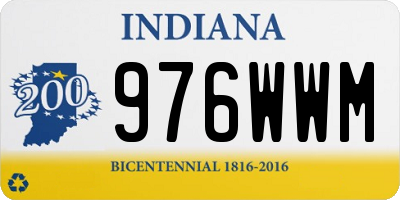 IN license plate 976WWM