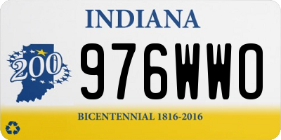 IN license plate 976WWO