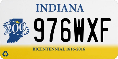 IN license plate 976WXF