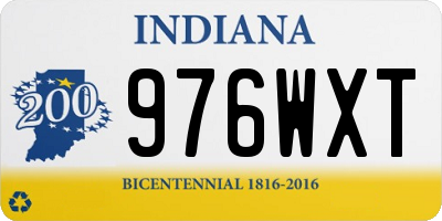 IN license plate 976WXT
