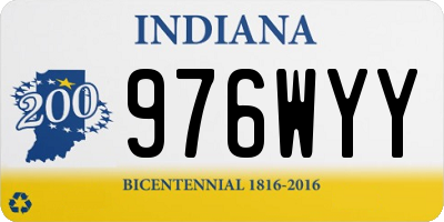 IN license plate 976WYY
