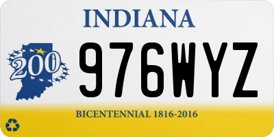IN license plate 976WYZ