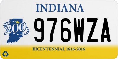 IN license plate 976WZA
