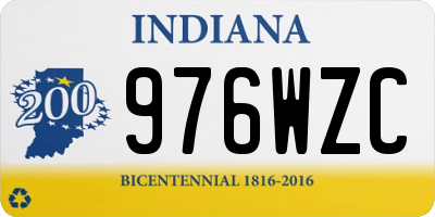 IN license plate 976WZC