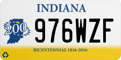 IN license plate 976WZF