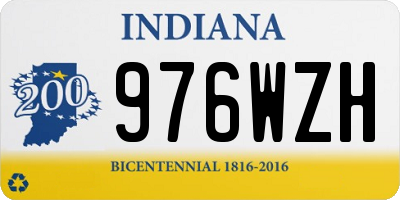 IN license plate 976WZH