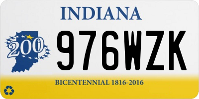 IN license plate 976WZK