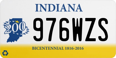 IN license plate 976WZS