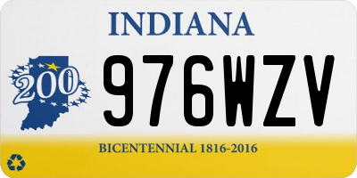 IN license plate 976WZV