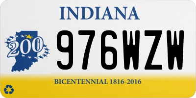 IN license plate 976WZW