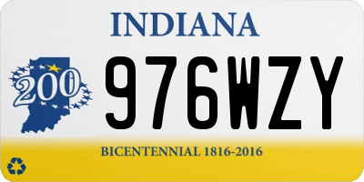 IN license plate 976WZY
