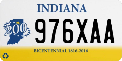 IN license plate 976XAA