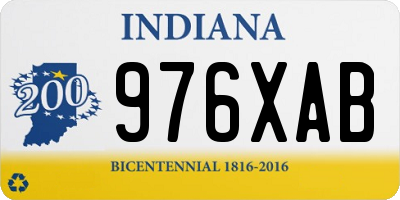 IN license plate 976XAB