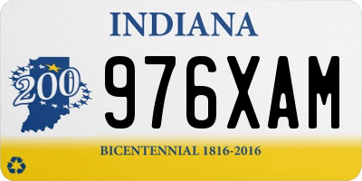 IN license plate 976XAM