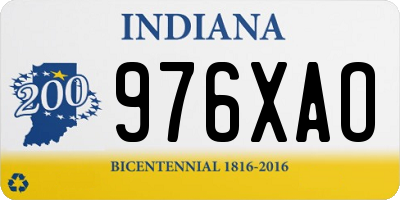 IN license plate 976XAO