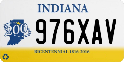 IN license plate 976XAV