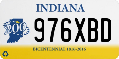 IN license plate 976XBD