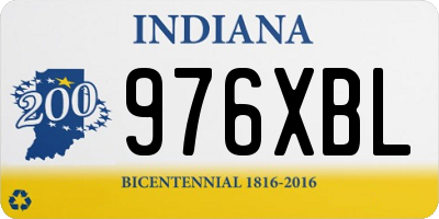 IN license plate 976XBL