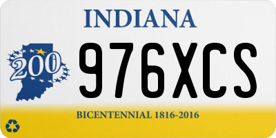 IN license plate 976XCS