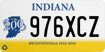 IN license plate 976XCZ
