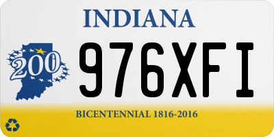 IN license plate 976XFI