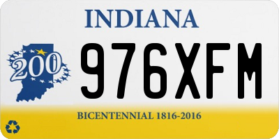 IN license plate 976XFM