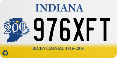 IN license plate 976XFT
