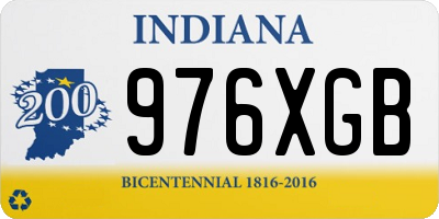 IN license plate 976XGB