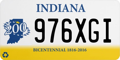 IN license plate 976XGI